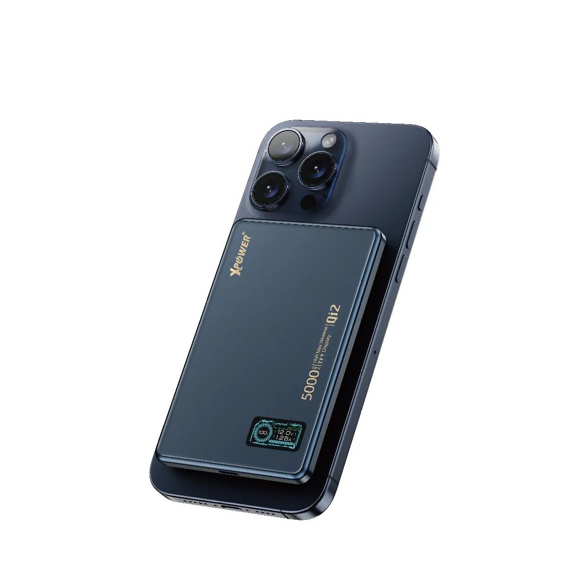 (3C可追溯二維碼)XPower MagDigita5 彩屏顯示磨沙玻璃外殼 5000mAh PD3.0+QI2 磁吸移動電源 XP-MAGDIGITA5 CCC QR Code XPower MagDigita5 Color Screen Display Power Bank XP-MAGDIGITA5 