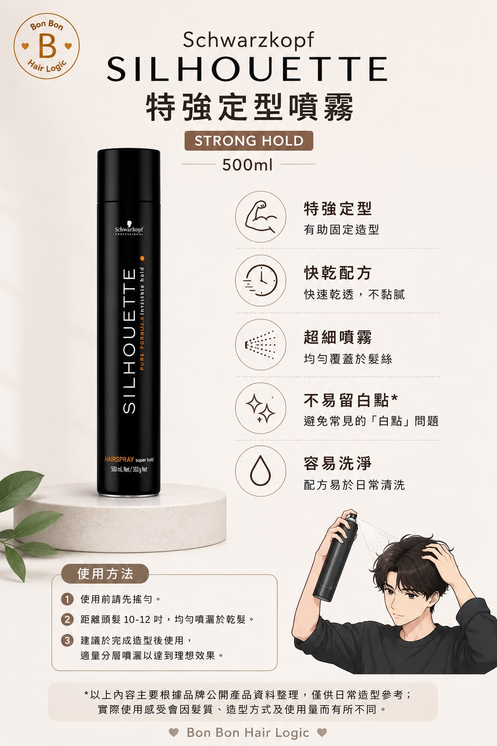 Schwarzkopf Professional Silhouette Super Hold Hairspray 特強定型噴霧 500ml 
