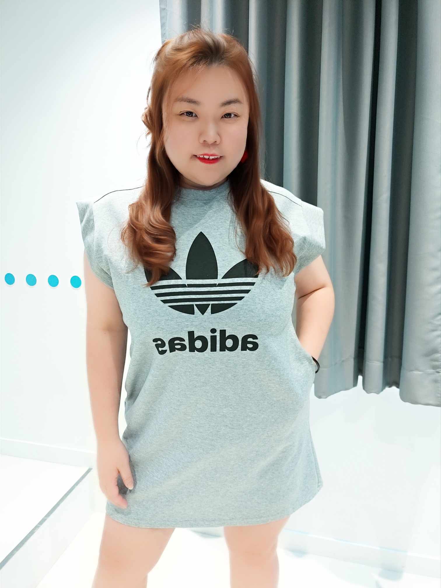 YCA01 25096 ADS 三叶草字母简约连身裙