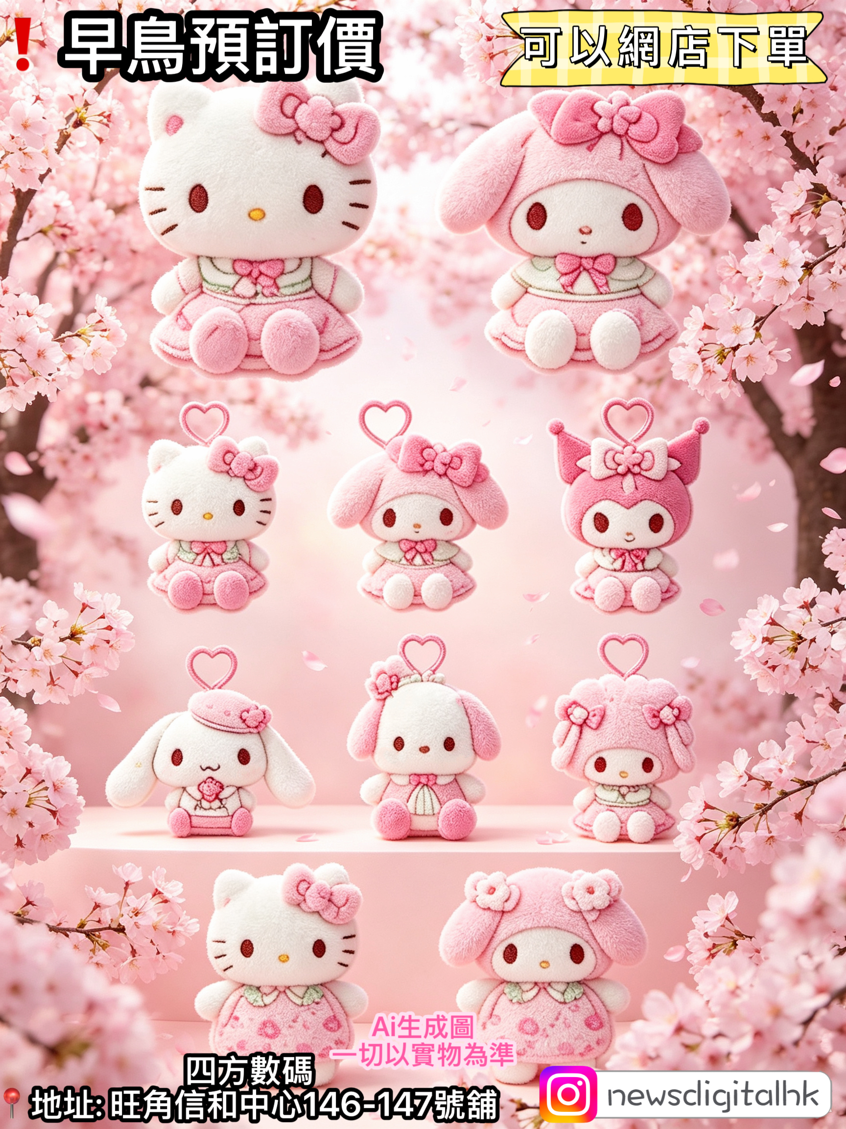 ［2月尾到貨] Sanrio 新款櫻花系列