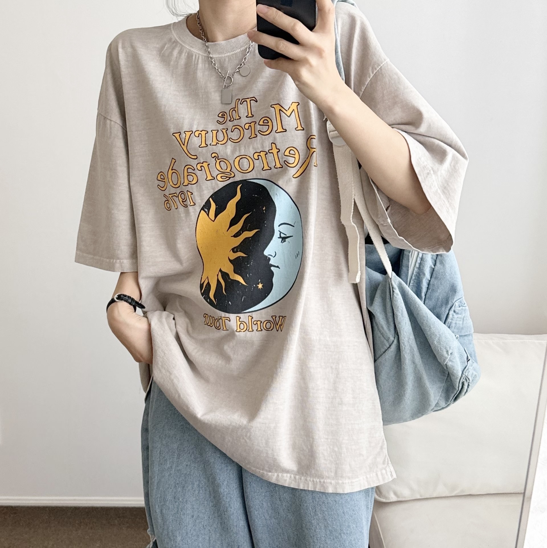 🌼初春優惠🍀 撞色print Tee 
