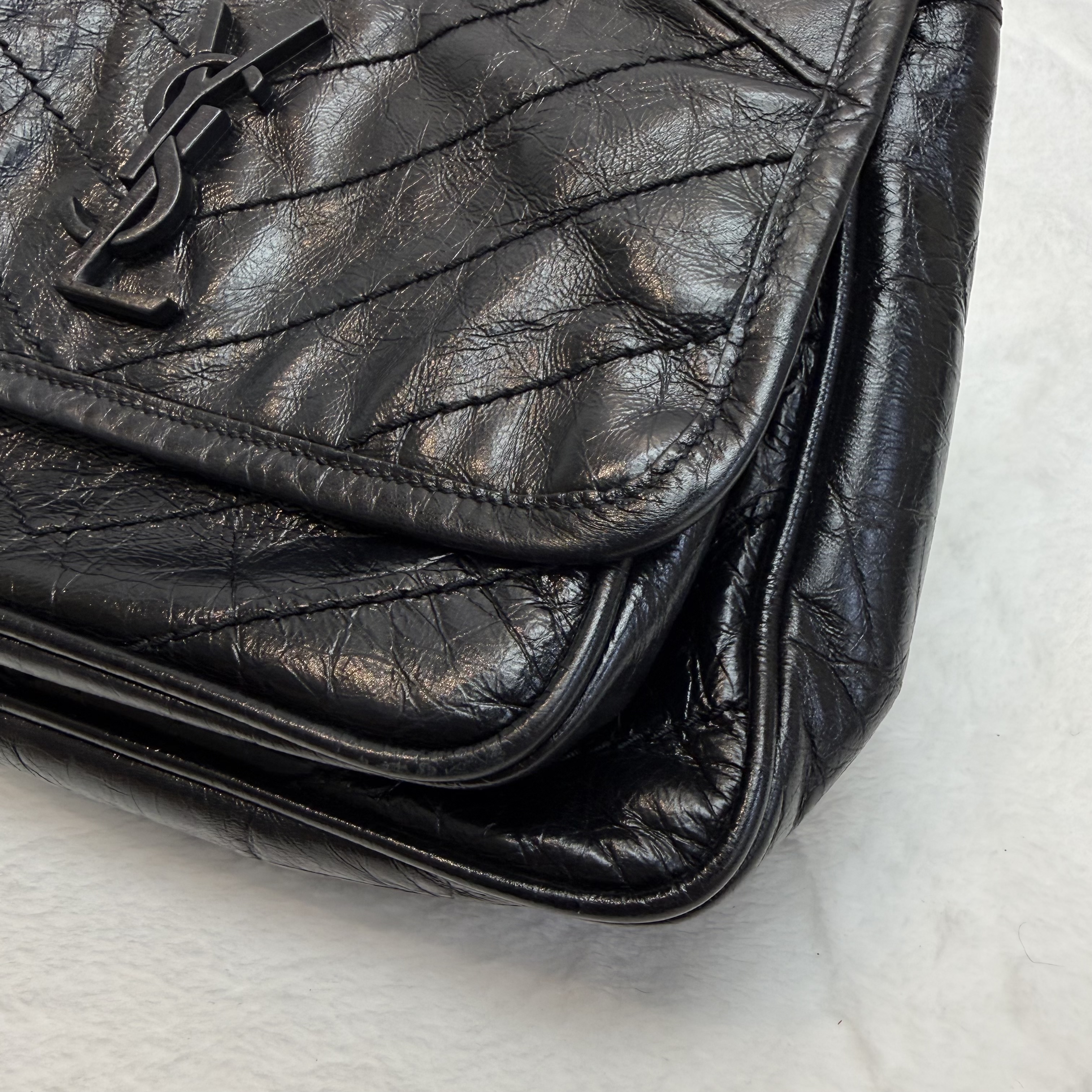 YSL Niki 黑色牛皮