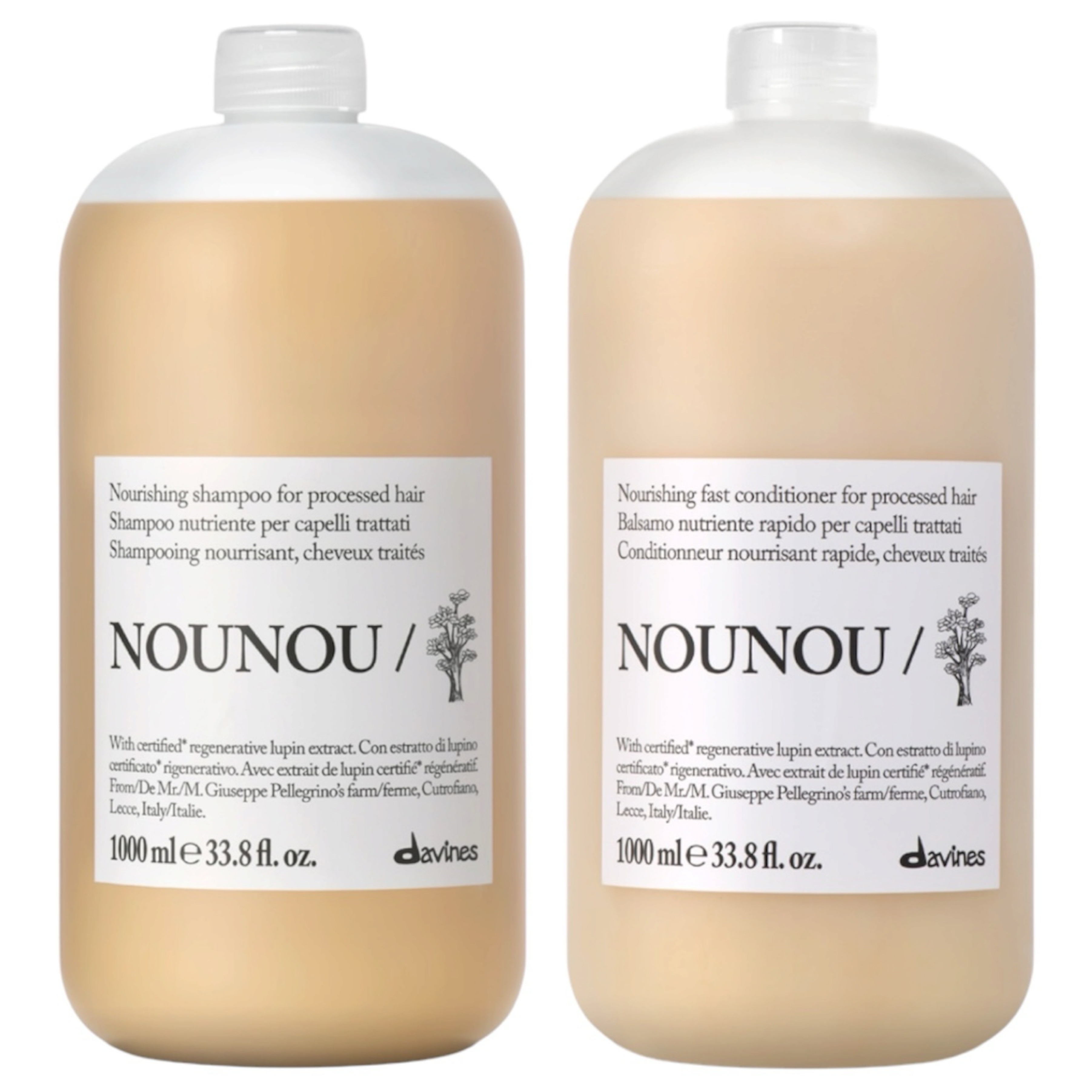 Davines NOUNOU Shampoo+Conditioner 滋養洗護套裝 1000ml+1000ml 