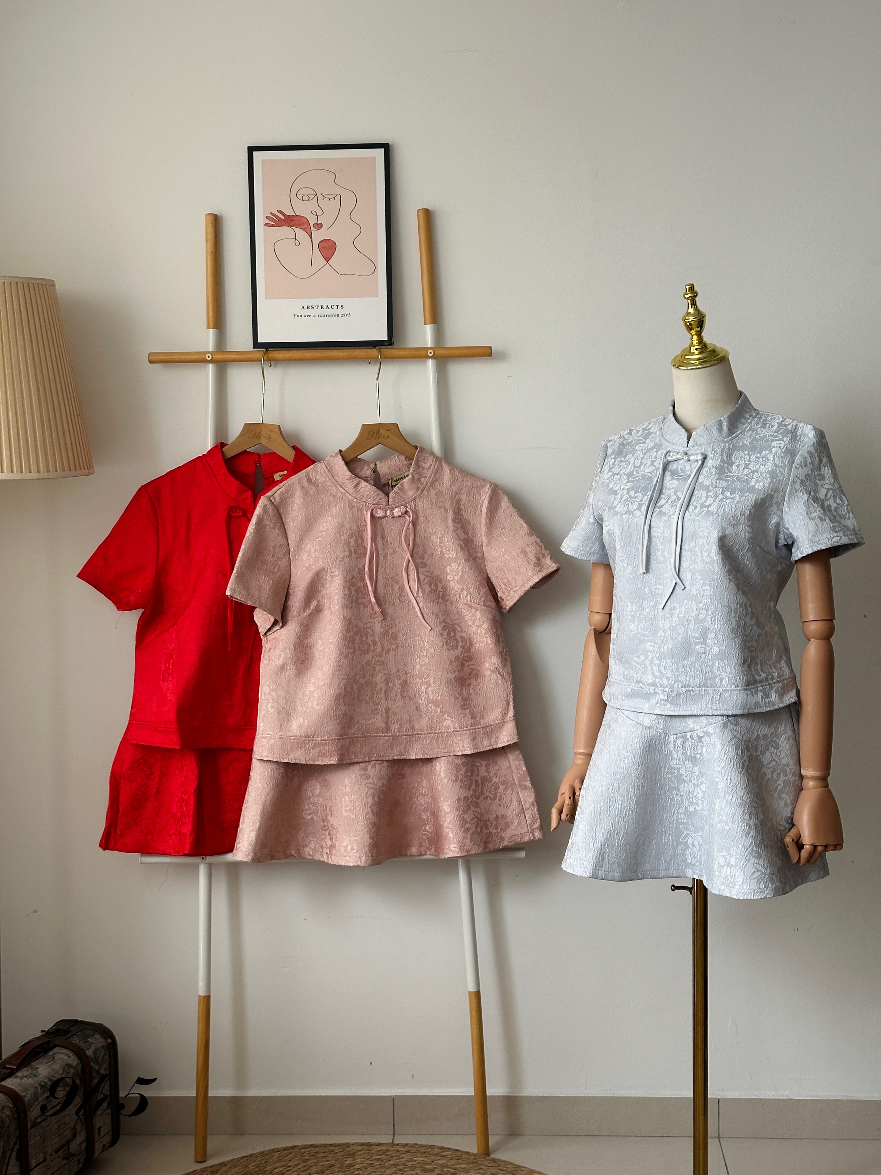 D2306 Cheongsam Matching Set - 3 Colors