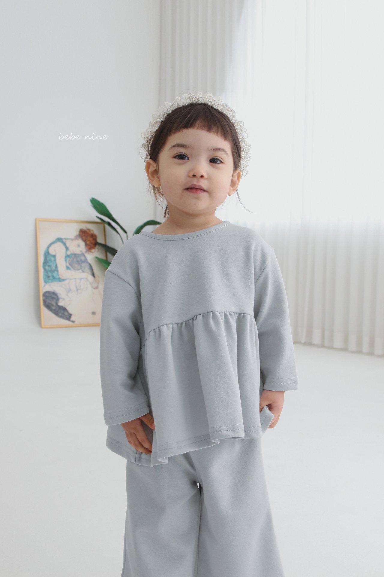 🌸預訂 韓國直送🌸🇰🇷Bebenine兩色後背絲帶寬鬆長袖上下套裝