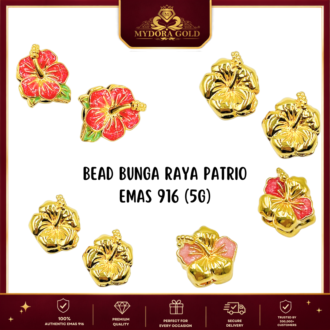 MYDORA Bead Bunga Raya Patrio (5G) l EMAS 916/22K