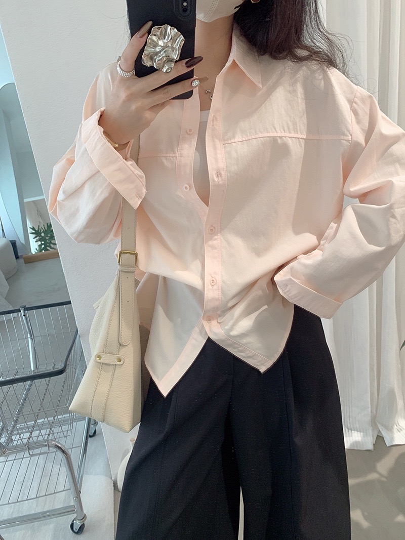 衬衫控必入！ 慵懒感中长款纯色衬衫