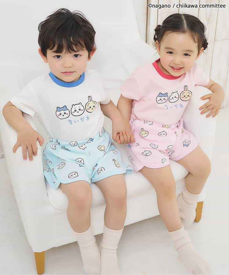 🇯🇵預訂 日本直送🇯🇵Apres les cours x Chiikawa系列兩色人物印花短袖家居服上下套裝