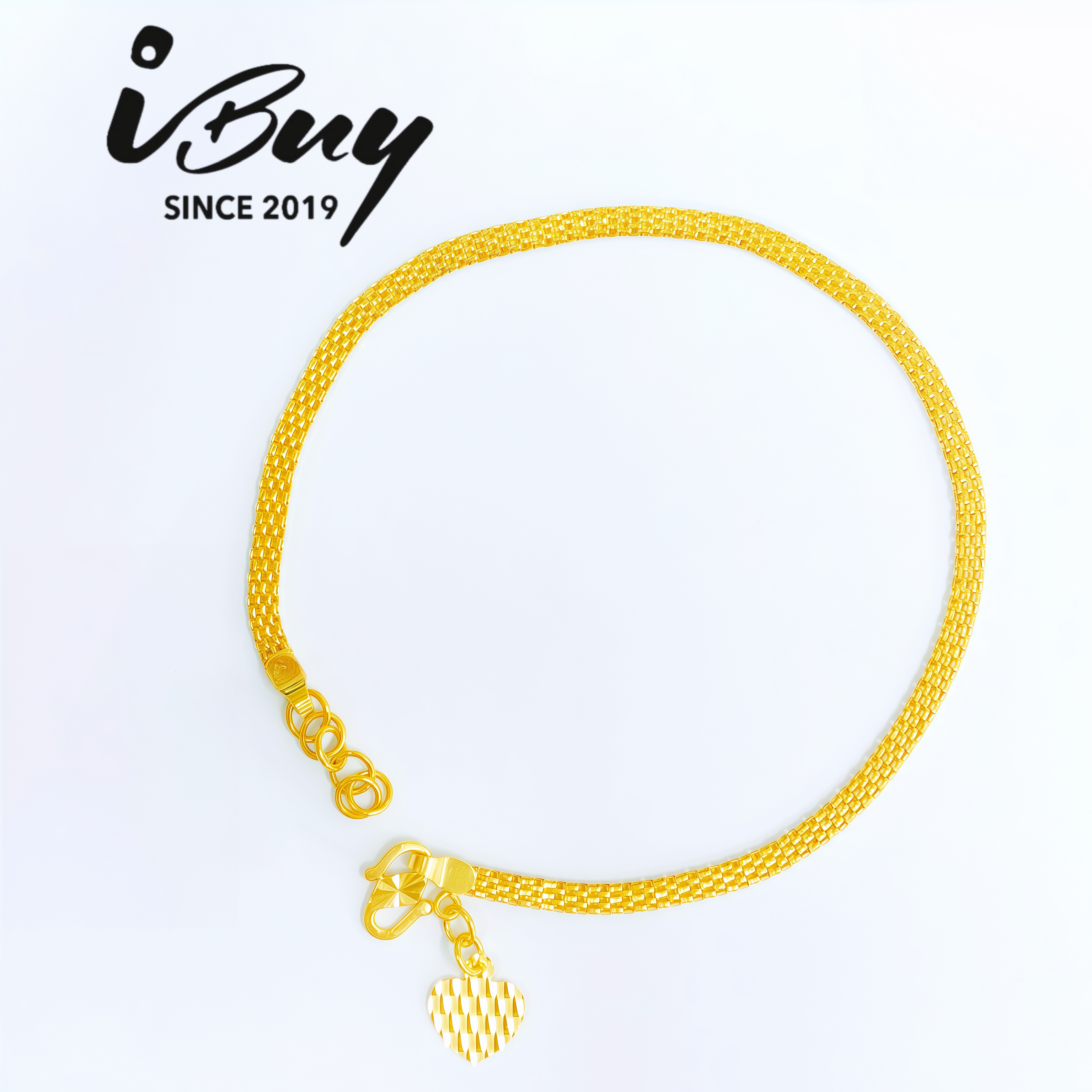 916 GOLD FLAT DRAGONG SCALE BRACELET 916 金 高级扁龙身手链
