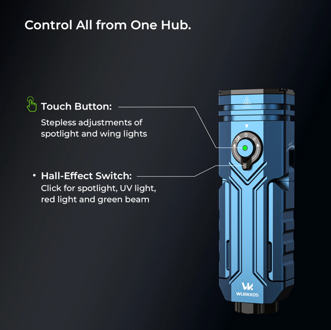 WURKKOS HD02 PRO 5-in-1 Tool Light