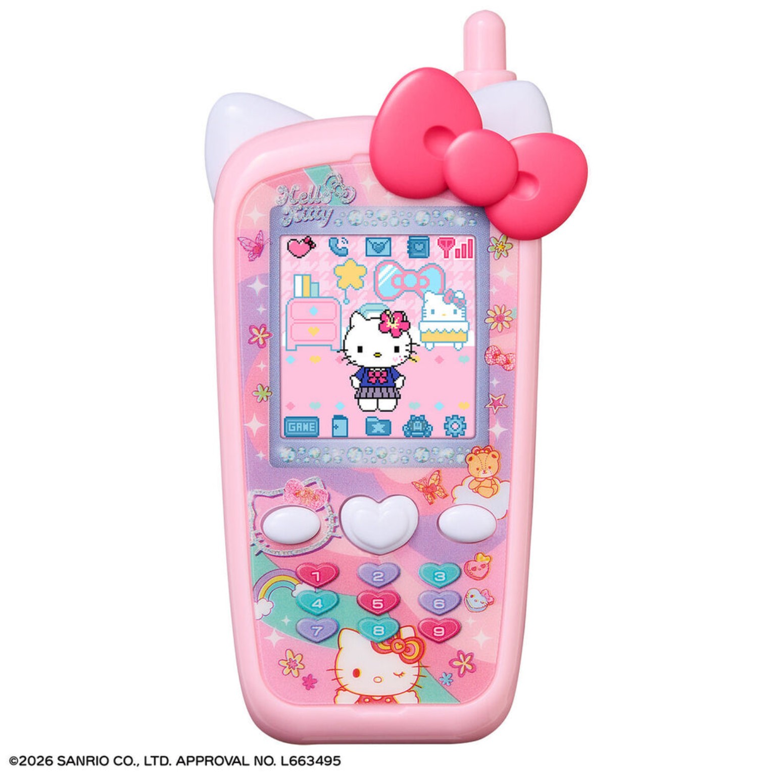 日本 Bandai Sanrio Hello Kitty 電子寵物手機｜虛擬養成玩具