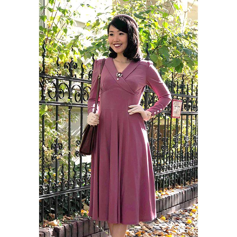 (Last XS) 1940s War Time Romance Swing Dress (FM076)