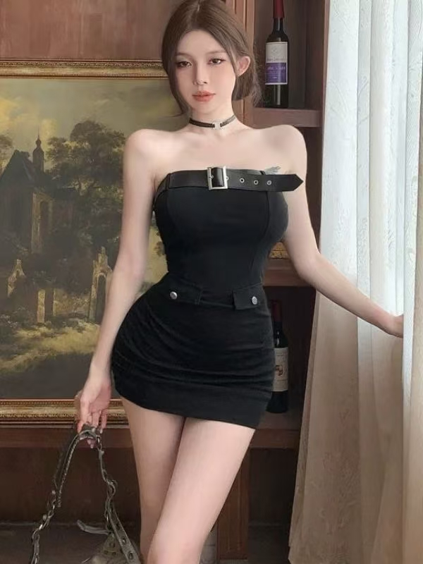 DR379美式包臀连衣裙