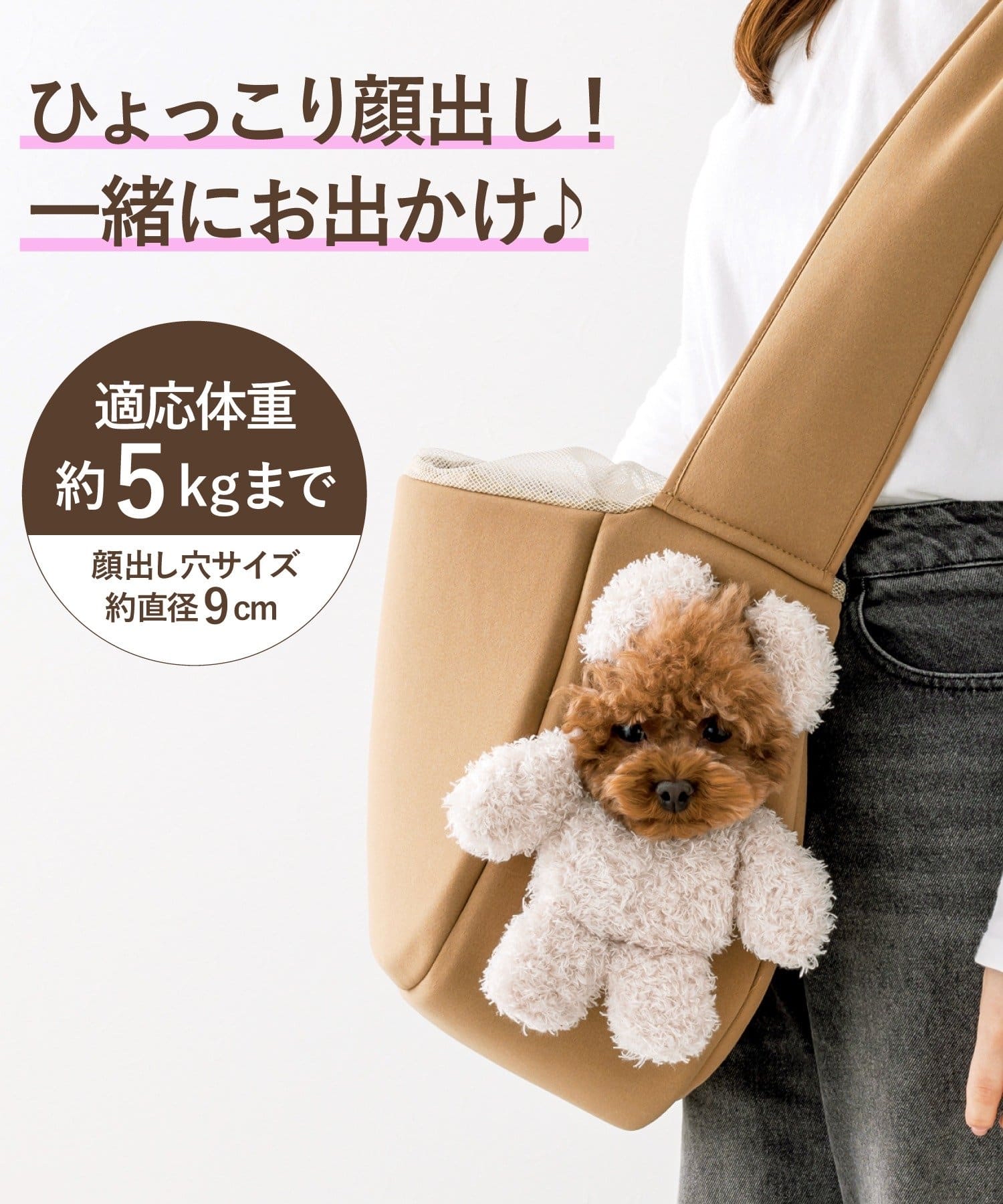 日本3Coins 露臉竉物袋