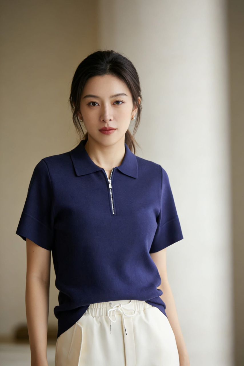 MFY2025-05 Luxe Zip Collar Knit Top