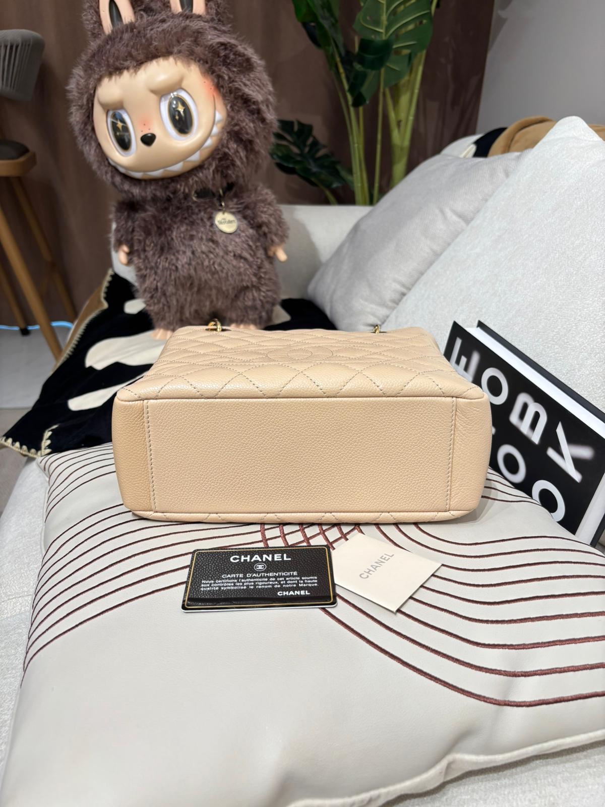 Chanel pst petit shopping tote 荔枝牛皮 100%Authentic,95%new ✅15card ✅dust bag   