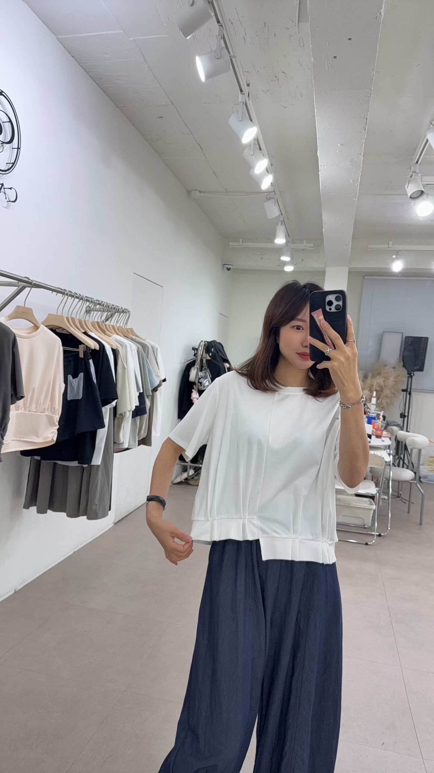 CH9 立體雙壓褶不規則下擺