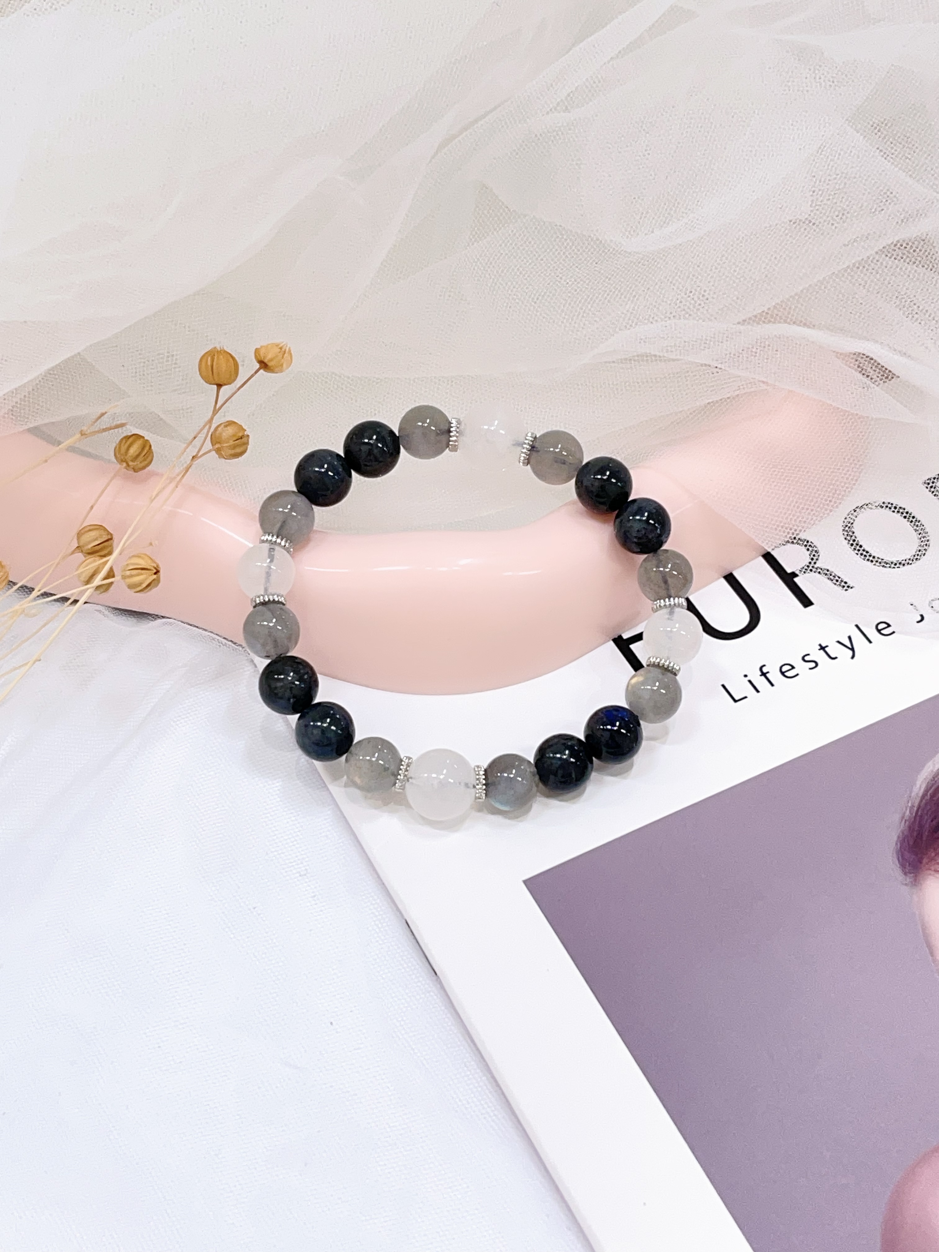 🌙 渐层月光石手串  Moonstone Gradient Bracelet｜温柔守护
