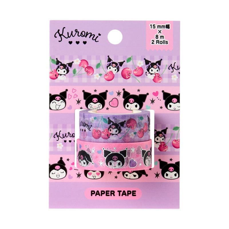 現貨｜【一套兩卷】Sanrio Kuromi 日版 紙膠帶 Masking Tape (58611-1)