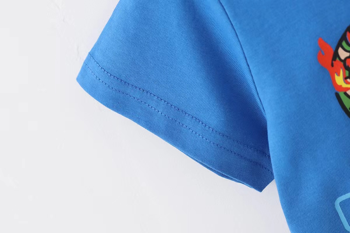 出口日本漫畫風純棉Mario短袖T -1件