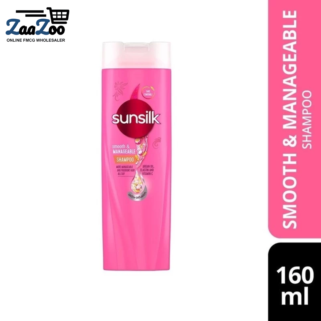 Sunsilk Shampoo Smooth & Manageable / Pink / 160ml