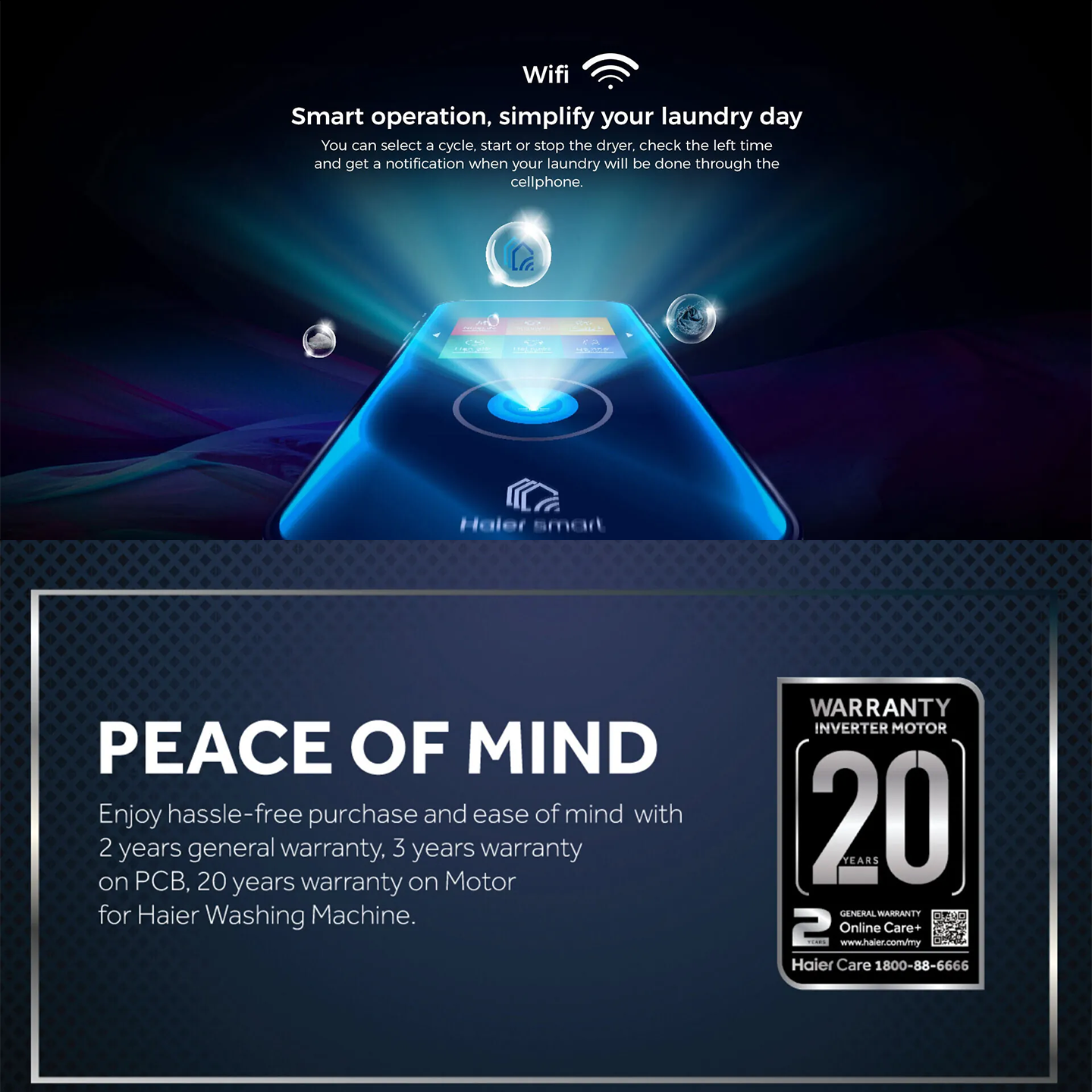 Haier 13kg Inverter Front Load Washer (HW130-BD14166S8U1)