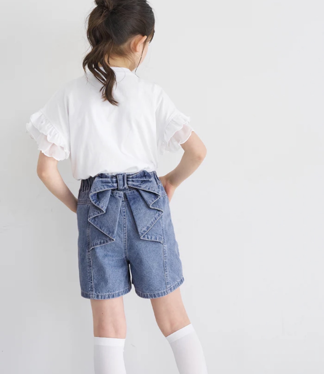 🔸預訂🔸日本後蝴蝶牛仔短褲Size120