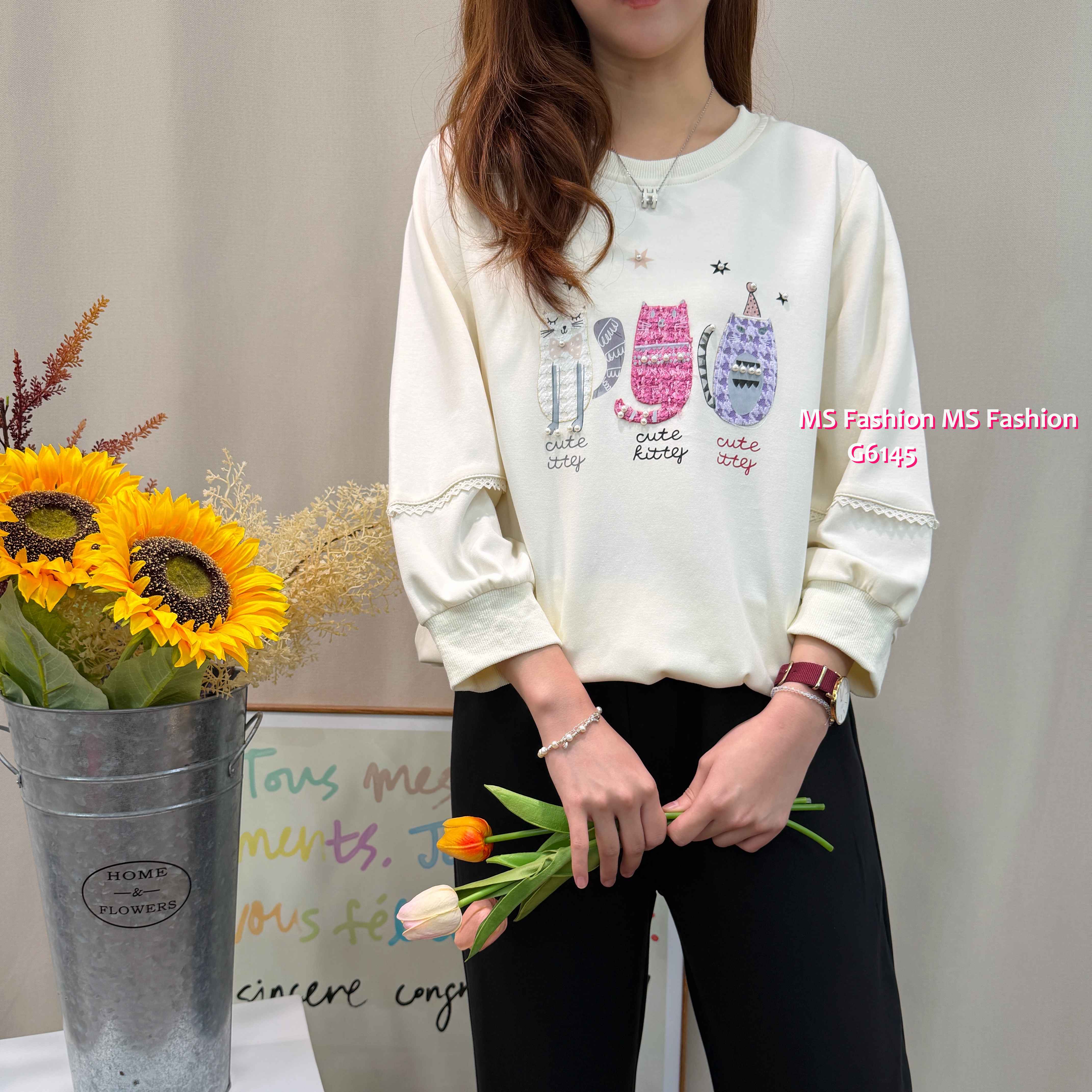 G6145 韓國🇰🇷可愛貓咪top