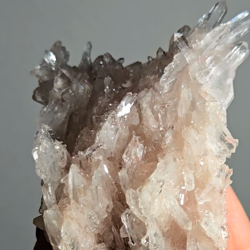 Pink Lemurian cluster with rainbows - LQ188