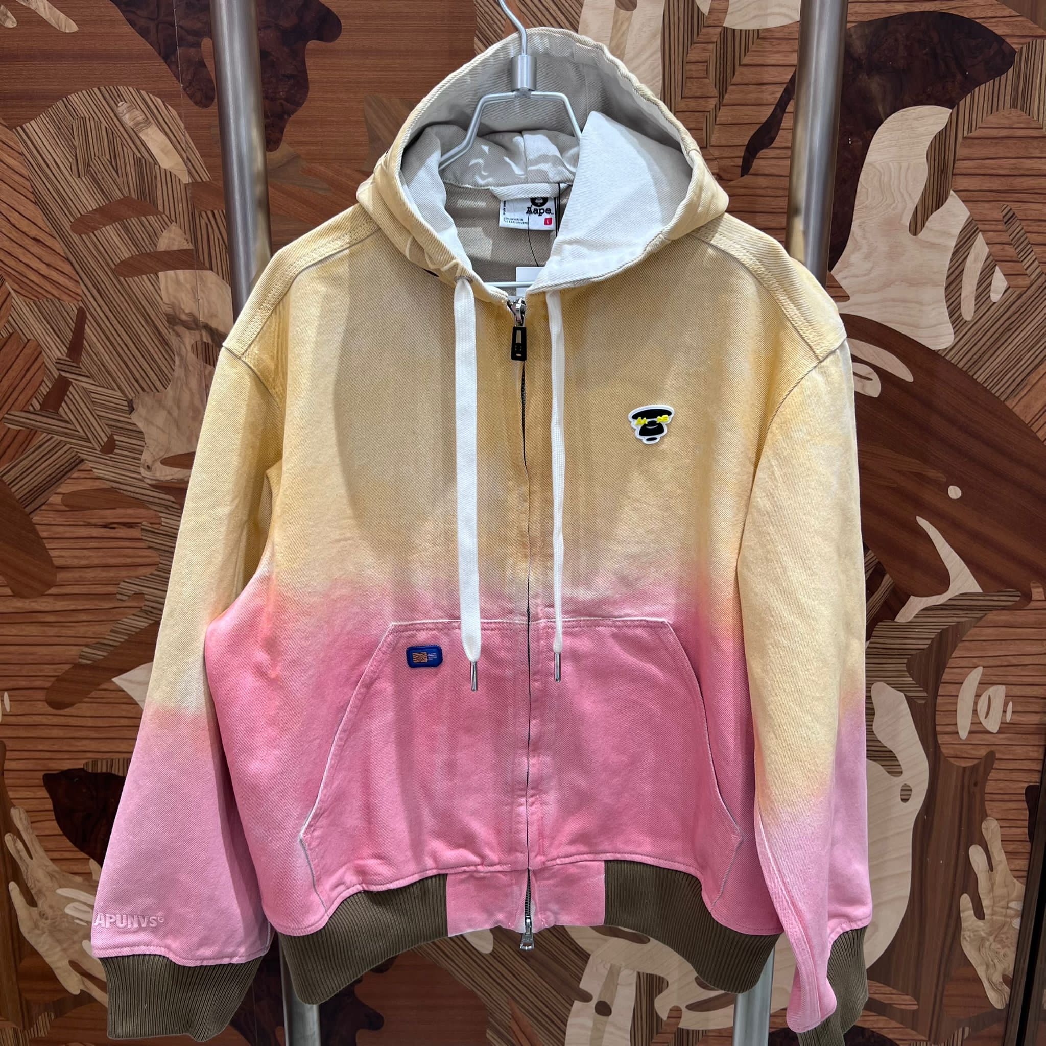 AAPE AAPEUNVS moonface hooded zip-up jacket (7775)