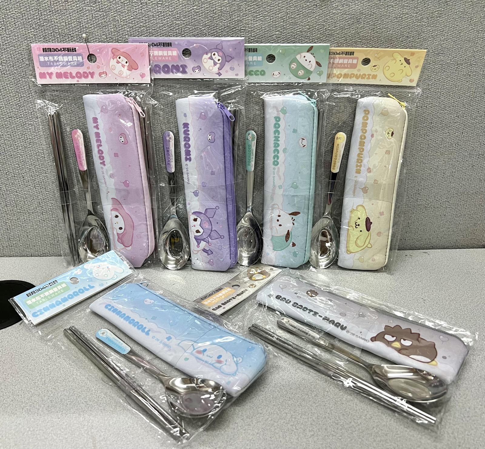 🇹🇼台灣正版授權 Sanrio 潛水布不餐具套裝💕