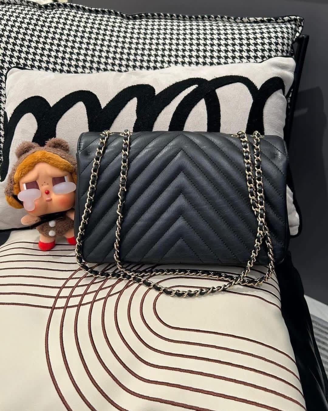 Chanel statement flap,A91587 黑色牛皮 100%Authentic, 95%new,✅24Card✅Dust bag✅專門店收據