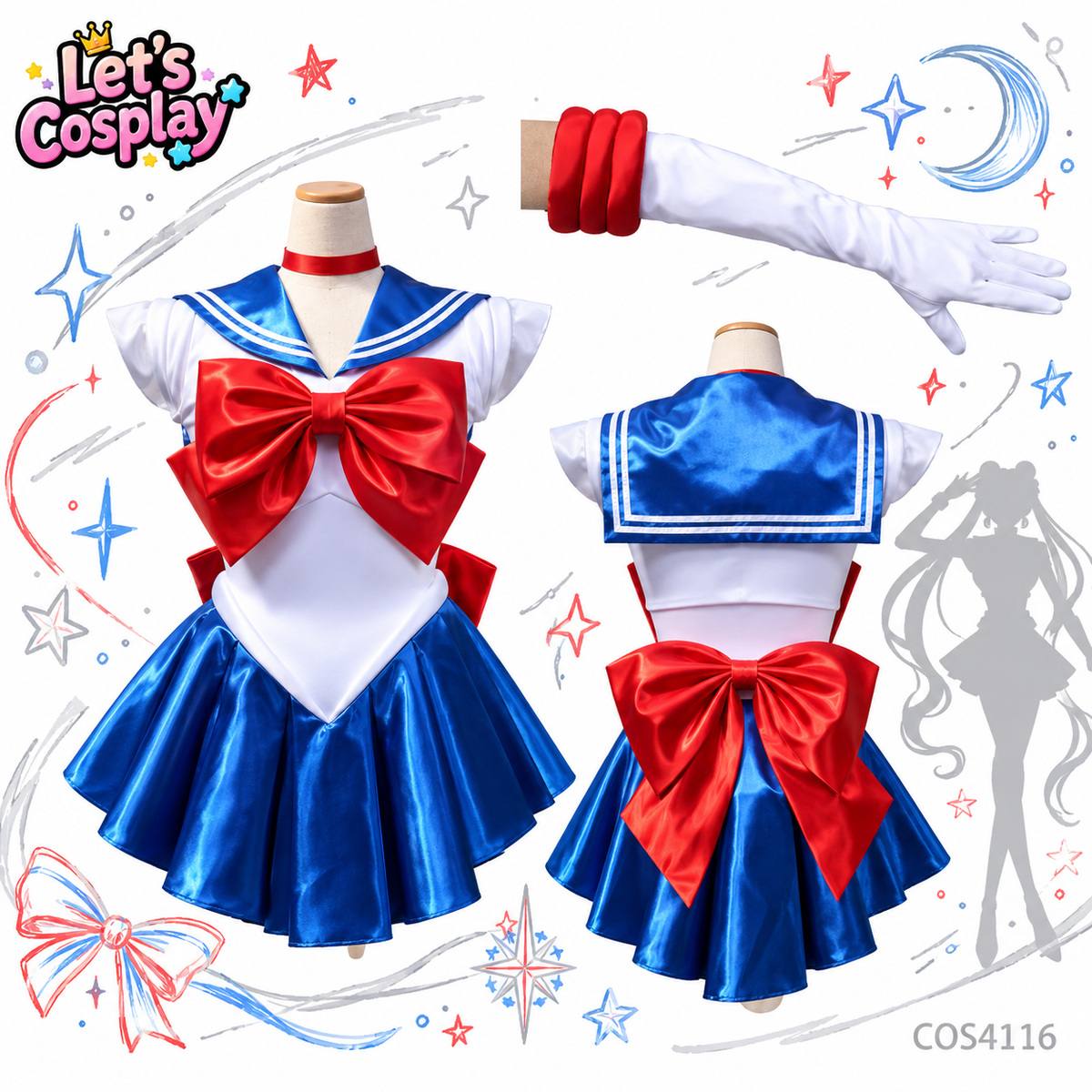 美少女戰士 Sailor Moon Cosplay 成人女裝萬聖節服裝｜月野兔・木星・土星・小小兔・水星・火星・金星｜水手戰士動漫角色扮演服｜香港現貨 Let's Cosplay