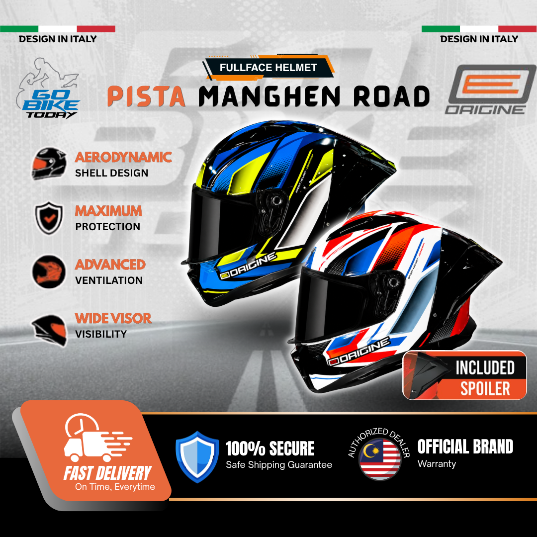 ORIGINE PISTA MANGHEN ROAD Helmet | Lightweight Racing Helmet | Stylish & Comfortable | ECE 22.06