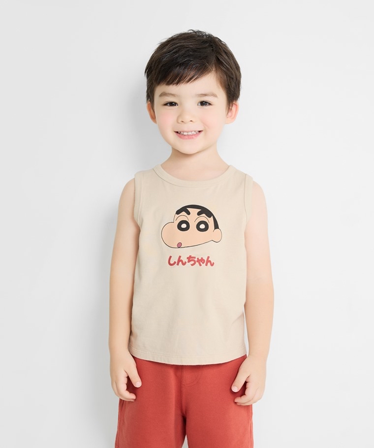 💚預訂 台灣直送💚蠟筆小新三色人物印花純棉背心