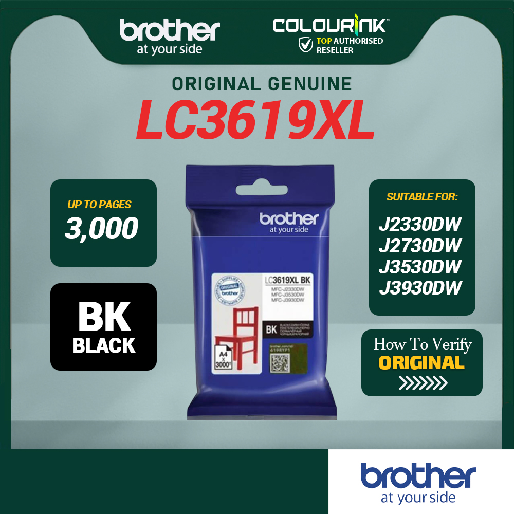 Brother LC3619XL Black Original Ink Catridge for MFC-J2330DW MFC-J2730DW MFC-J3530DW MFC-J3930DW lc3617 lc3619XL
