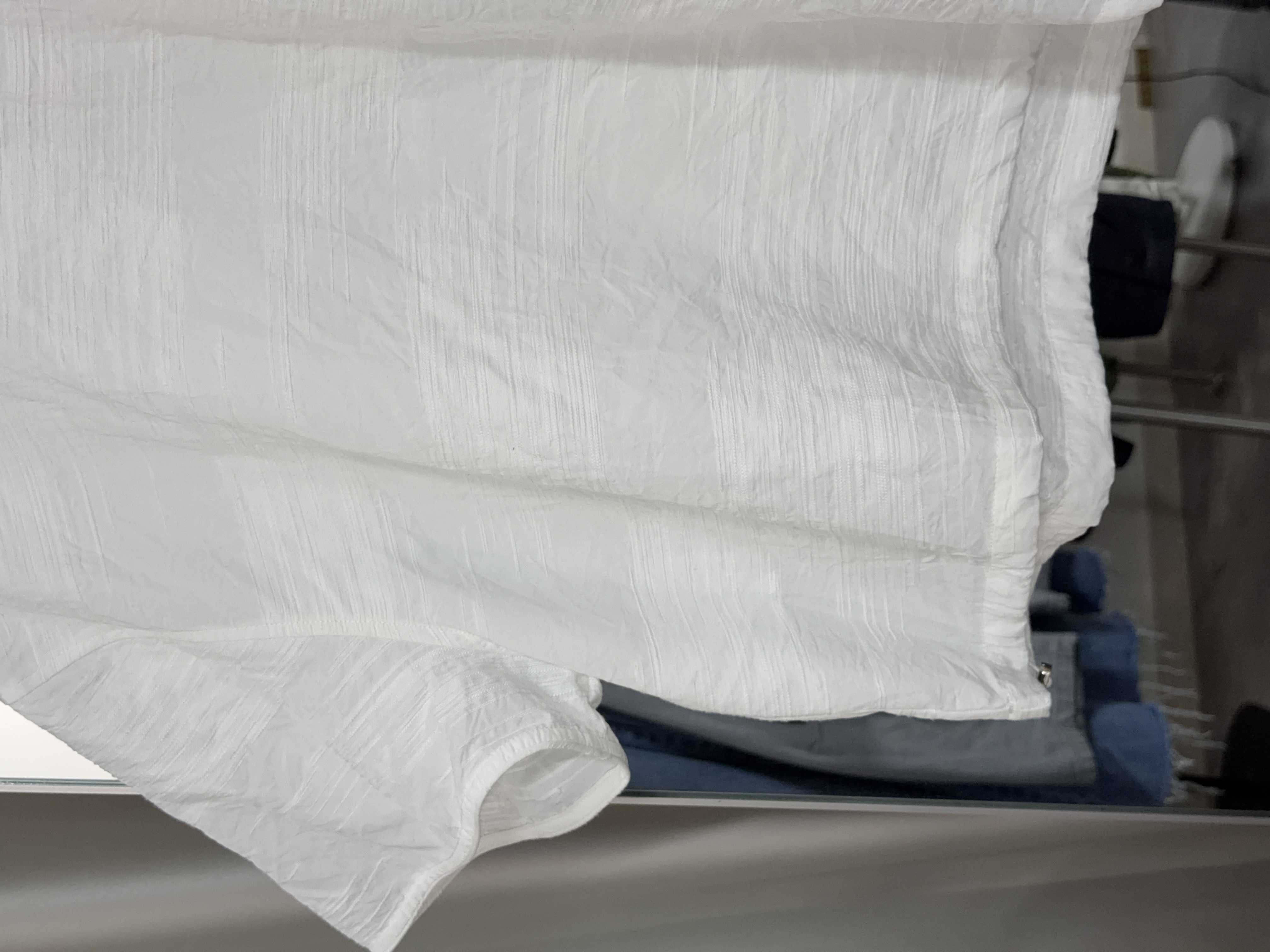 簡約純色暗紋寬鬆短袖上衣