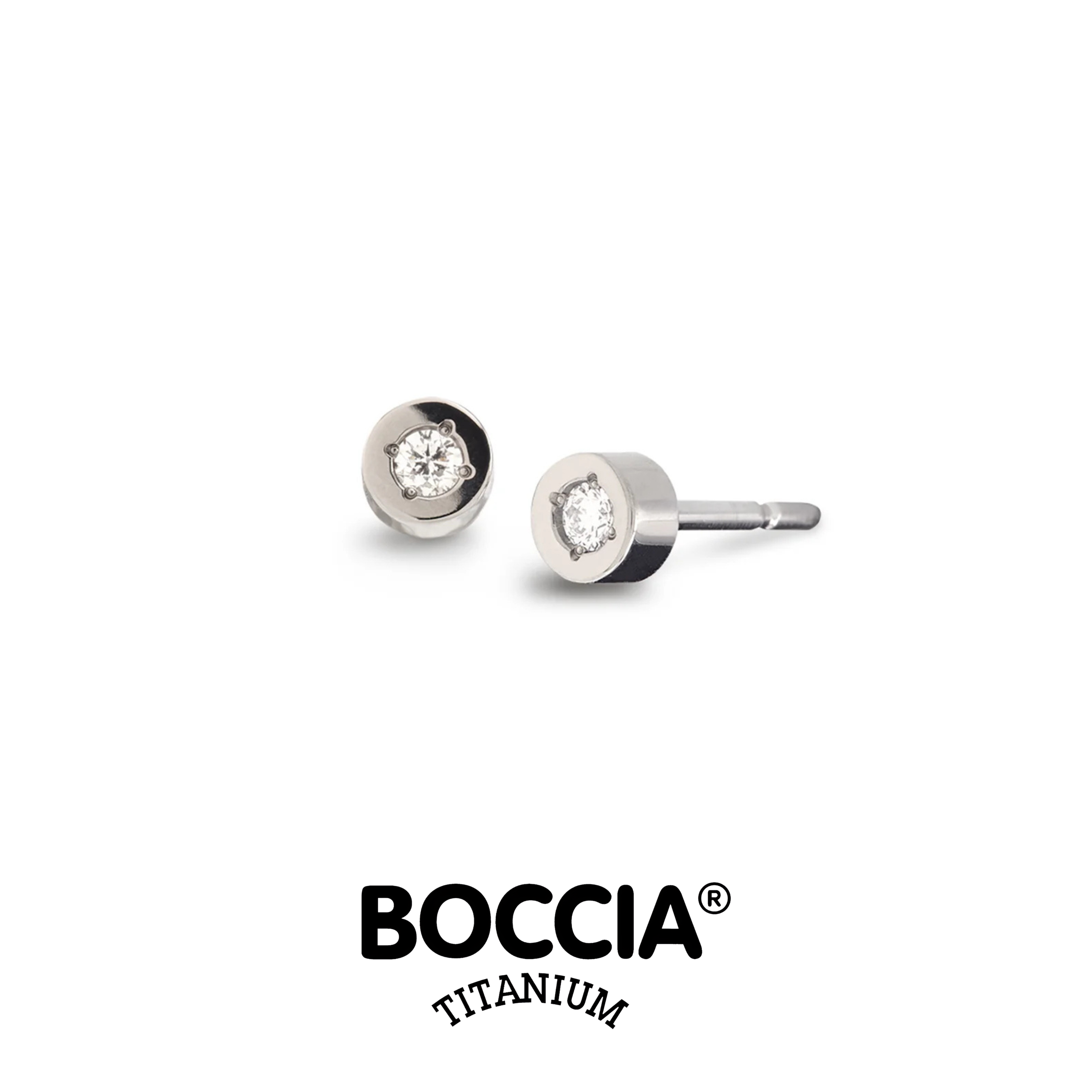Boccia Titanium 05083-03 鈦金屬 /鑽石耳環