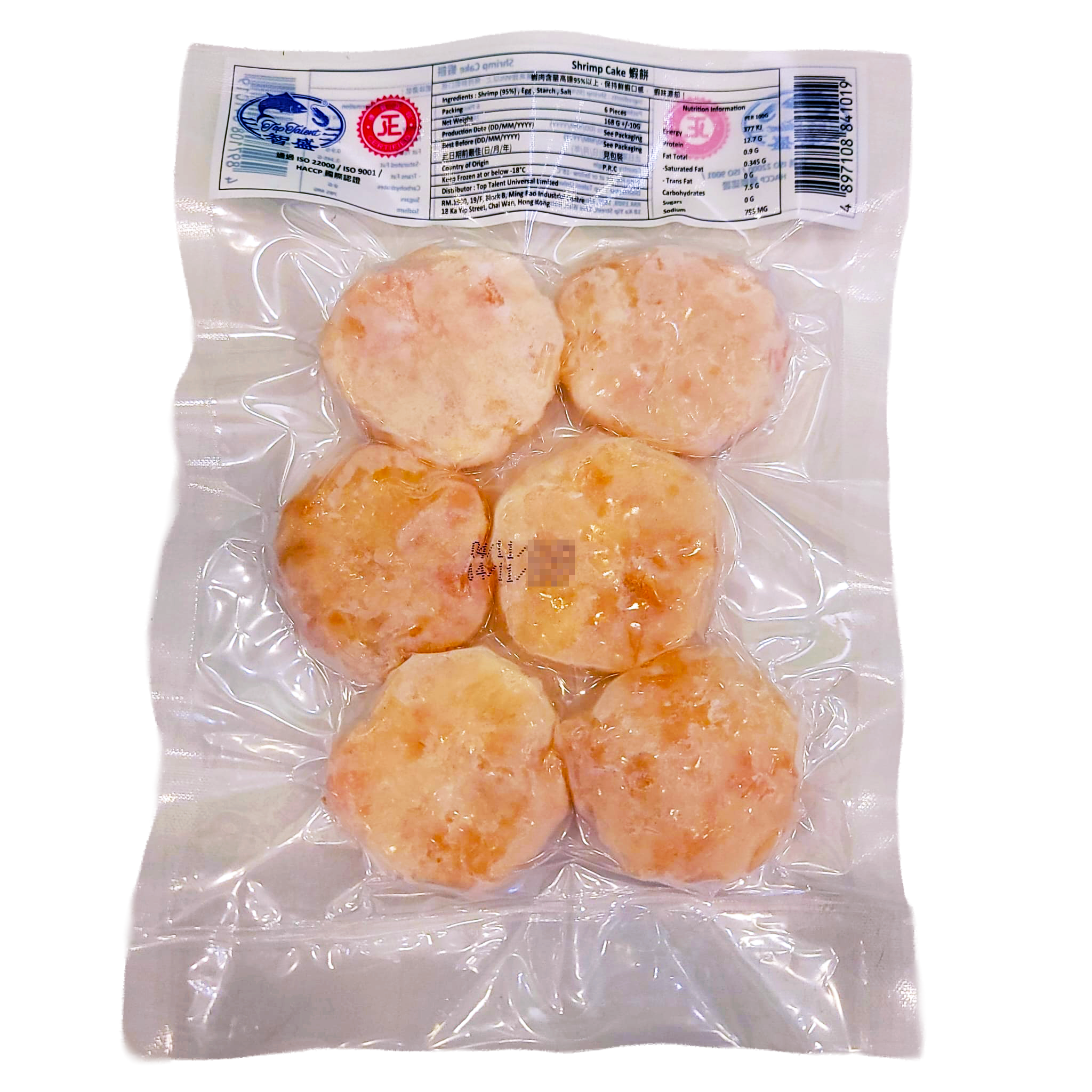 智盛 Shrimp Cake蝦餅(158-178g) - 1包