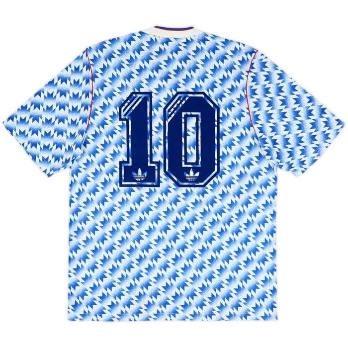 傳奇藍色美學 ⚽ Adidas Originals Manchester United 曼聯 1991/92 短袖復刻作客球衣 (可加印字) JM5495