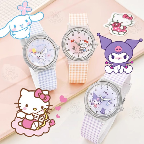 $118件，2件起$108件,⌚💖【Sanrio 格仔錶帶兒童石英手錶】