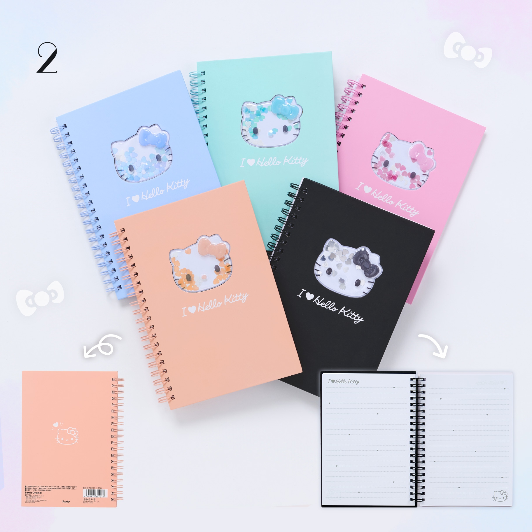 🌸 【預訂】I ♡ Hello Kitty Series - No.2-B6 Notebook 