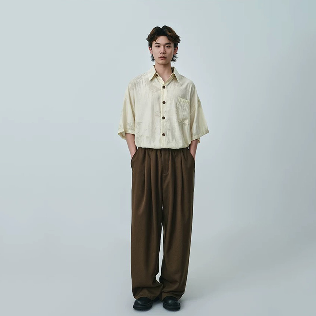 W58扎染暗紋印花恤衫