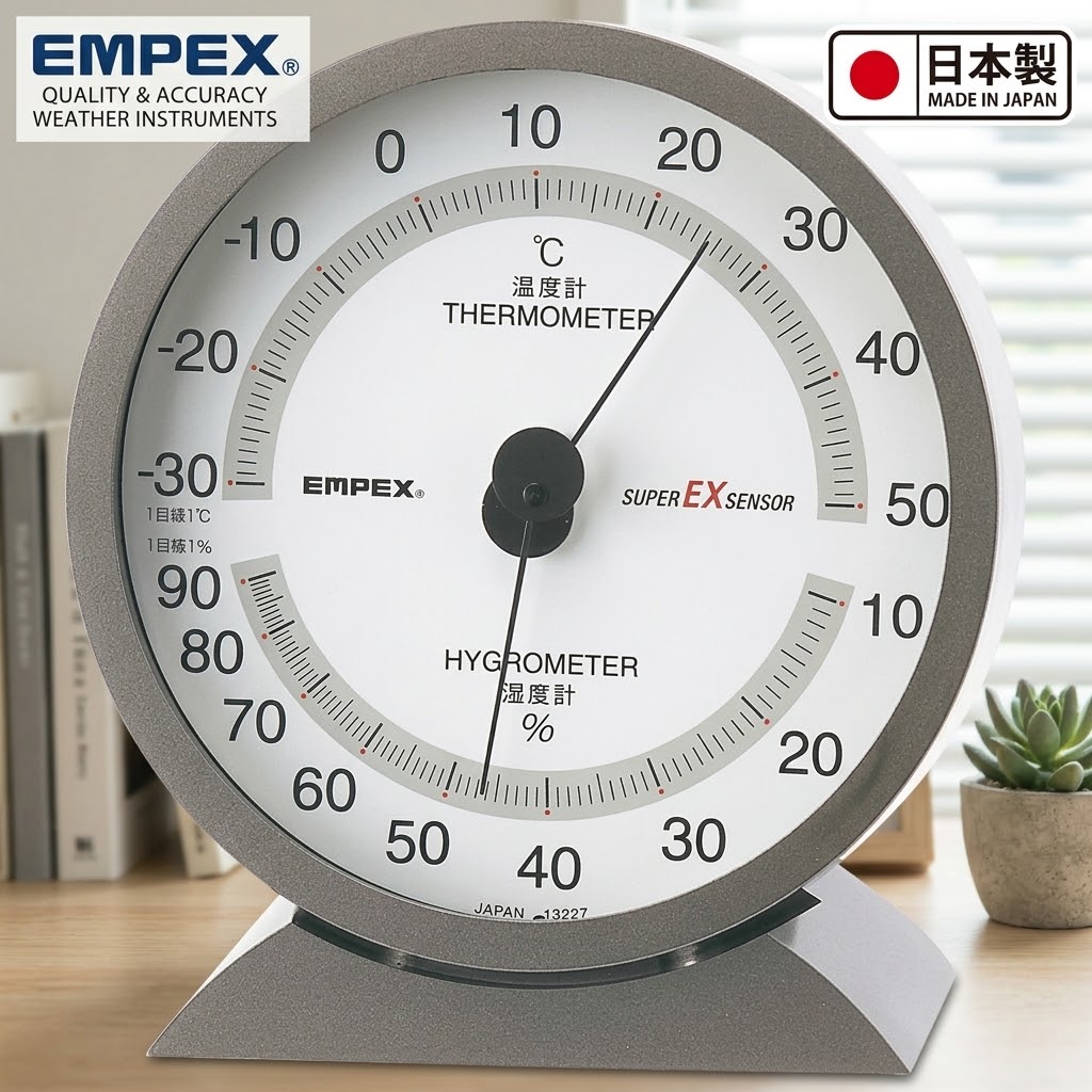 【現貨】🔥🔥【日本製《EMPEX》高精度座檯溫濕度計】