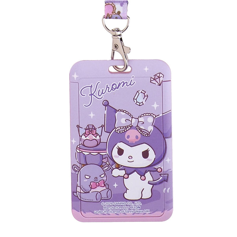 Kuromi Plastic Card Holder w/ Neck Strap 証件套連頸繩