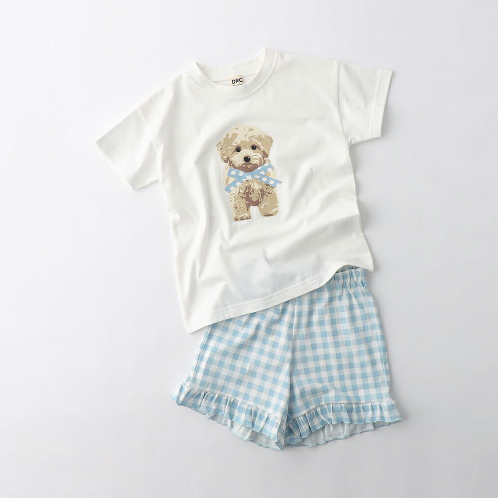 🆕【⭐訂購⭐】🌀 🇯🇵 日本直送 女童 格紋 荷葉邊 短袖家居服［3款選］ 🌀[ELDA-0091][260510]