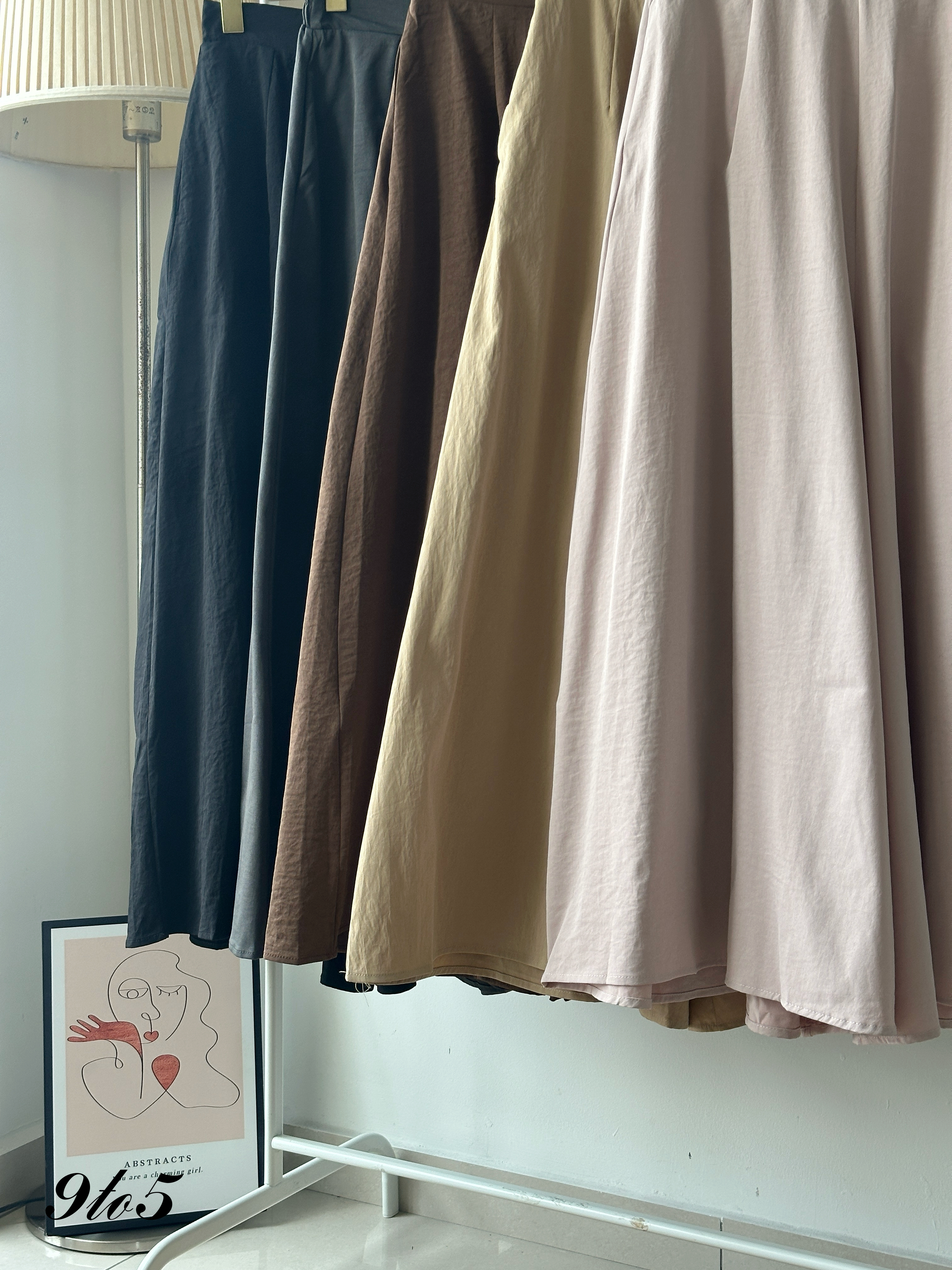 S1845 A Line Wide Leg Pants - 5 Colors 