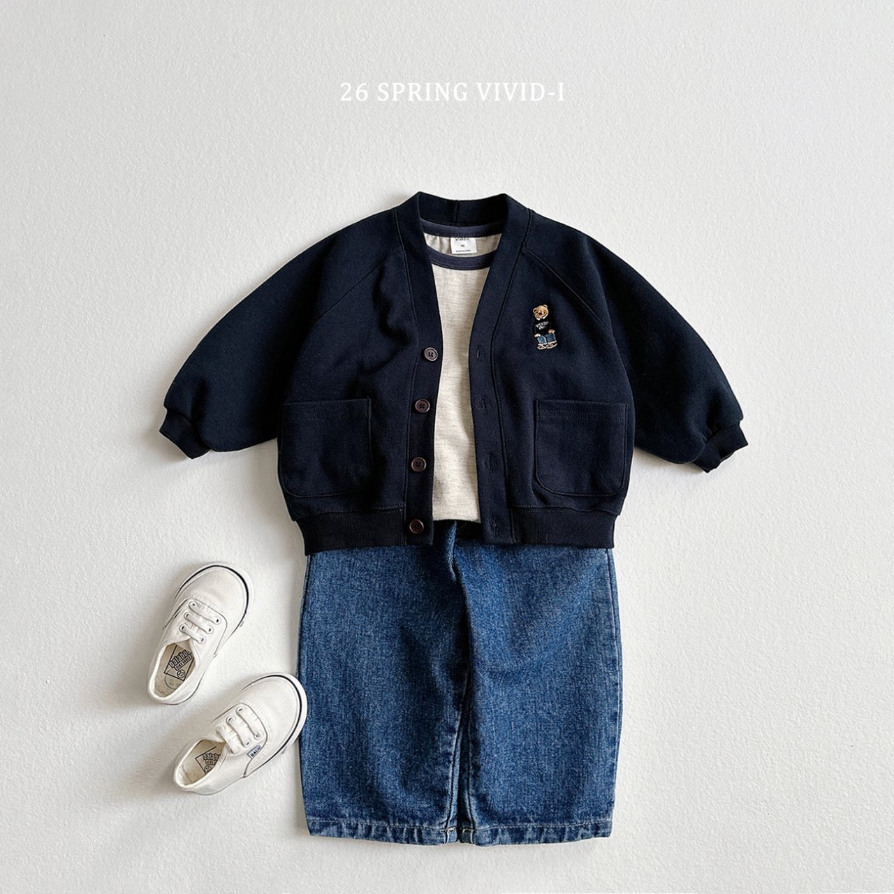 🌸預訂 韓國直送🌸🇰🇷VIVIDI三色撞色領寬鬆長袖上衣