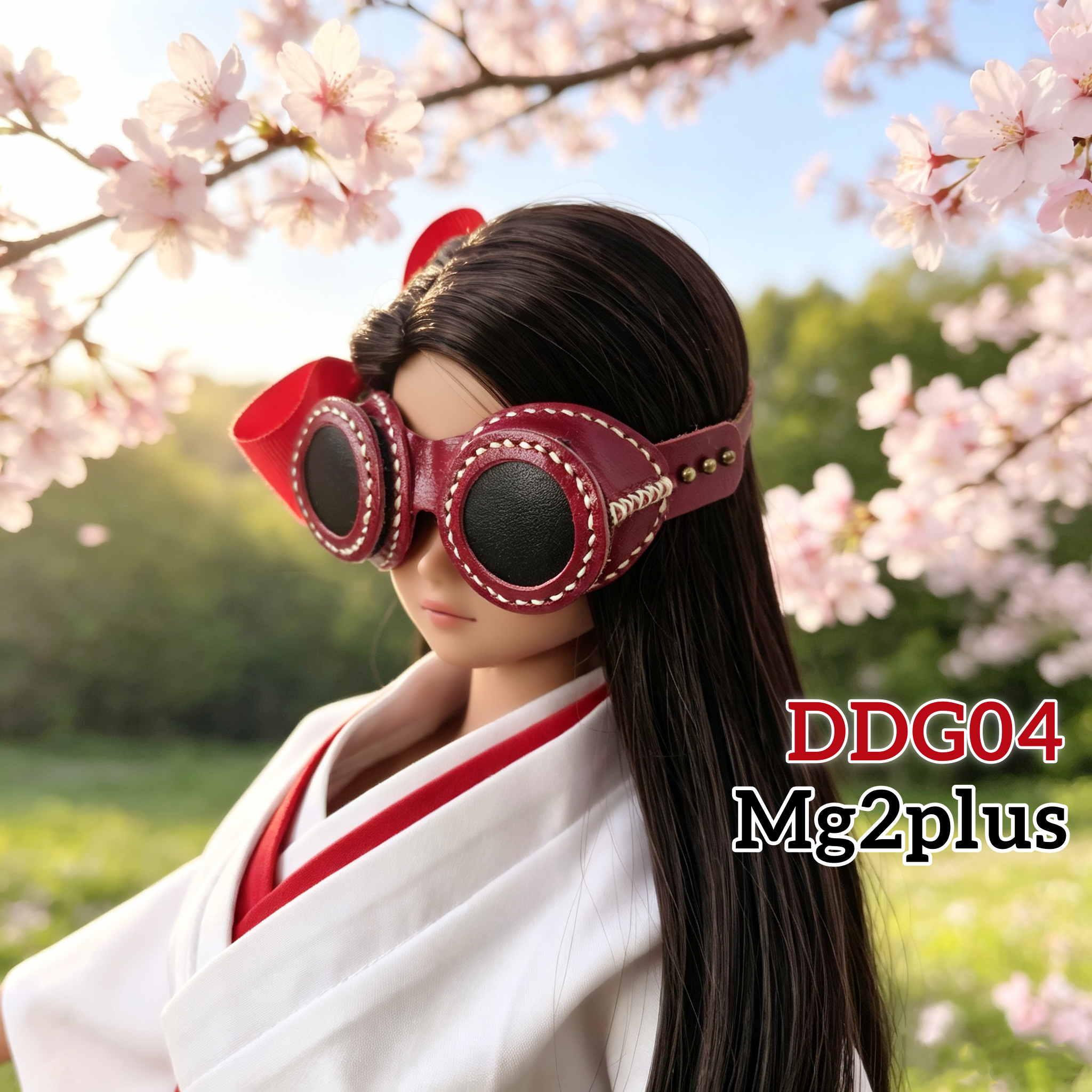 【MG2Plus】(20cm - 24cm Doll Head) 真皮手作蒸汽朋克風格眼罩 Handmade leather steampunk eye mask