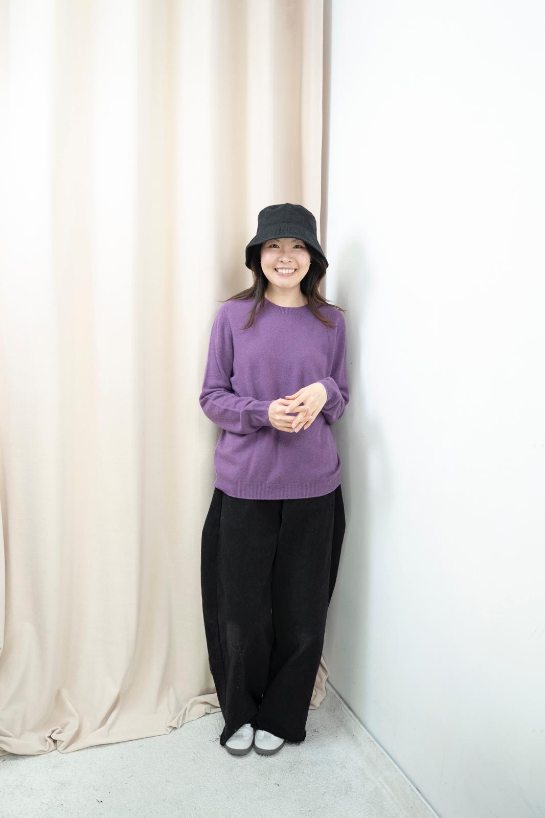 合身羊毛上衣（紫色）